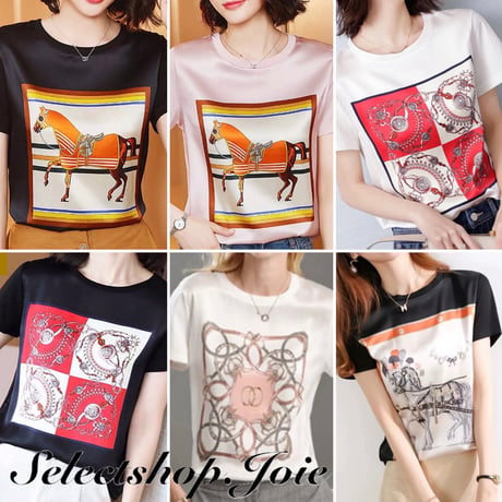【即納あり】サテン切り替え Tシャツ 6色展開