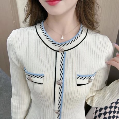 ブルーステッチ タイトニットワンピース 3色展開