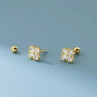 【Silver925】ミニフラワーピアス 2色展開