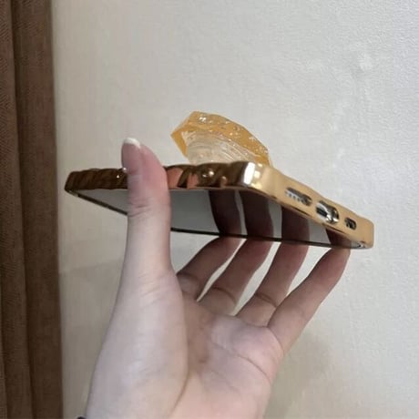 ゴールドハートクリスタル iPhoneケース