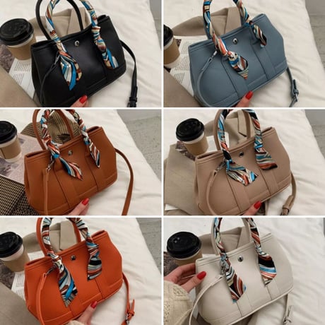 2way スカーフ付きハンドバッグ 6色展開