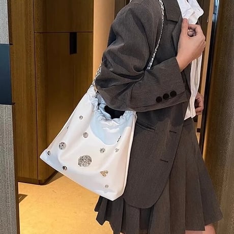 シルバービジュー レザーバッグ 3色展開