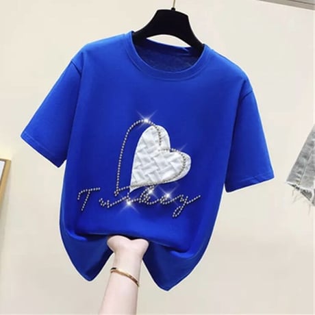 スタッズワッフルハート Tシャツ 3色展開