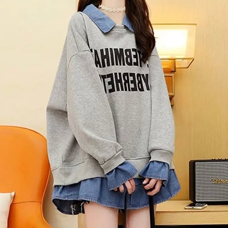 デニムドッキング レタースウェット 2色展開
