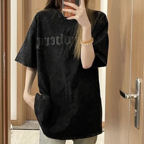 【Lサイズ即納】バッククロス ウォッシュTシャツ