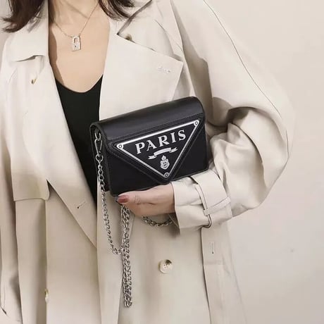 シルバーチェーン ロゴバッグ 5色展開