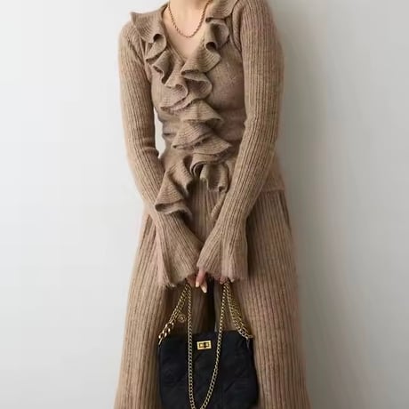 フリルニットセットアップ 4色展開