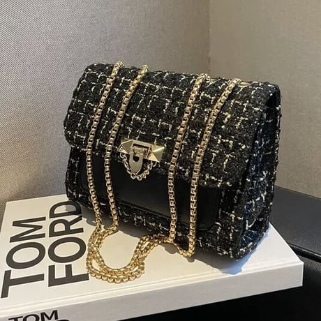 ウールツイード チェーンバッグ 4色展開