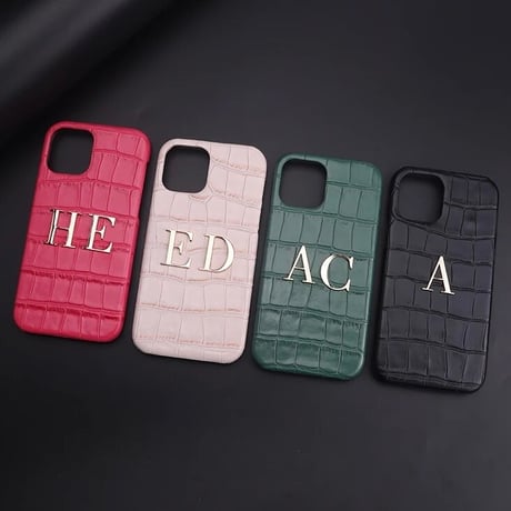 【カスタム】クロコレザー iPhoneケース 4色展開