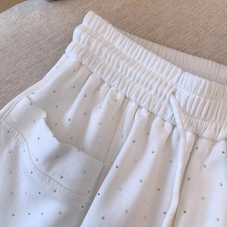 ラインストーン ショートパンツ 2色展開