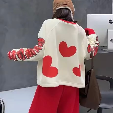 ビッグハートスウェットトップス 4色展開