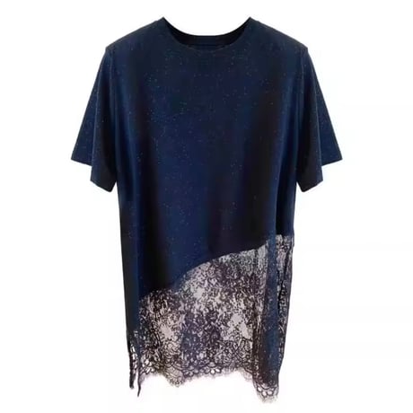 ヘムレースルーズTシャツ 2色展開