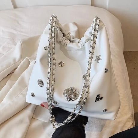 シルバービジュー レザーバッグ 3色展開