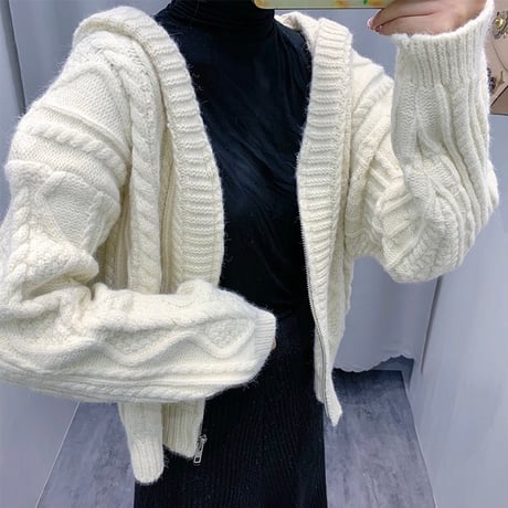 フーディニット ジッパーカーディガン 3色展開