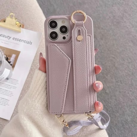 レザーストラップ カードケースiPhoneケース 9色展開