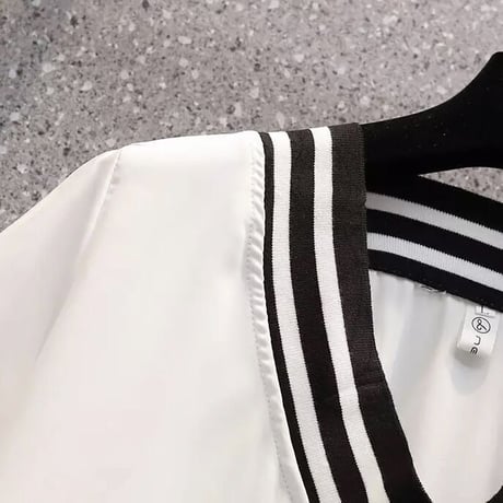 モノトーンストライプTシャツ パンツセット 2色展開
