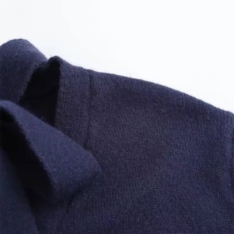 ゴールドボタンリボンニット 2色展開