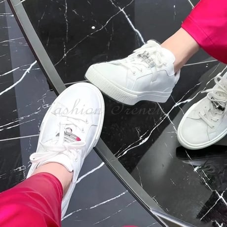 バックル レザースニーカー