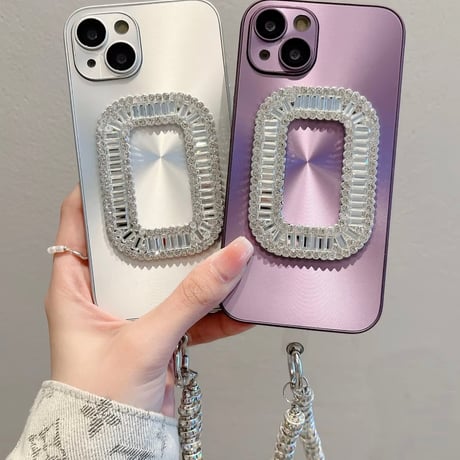 ビジューパールチェーンiPhoneケース 4色展開