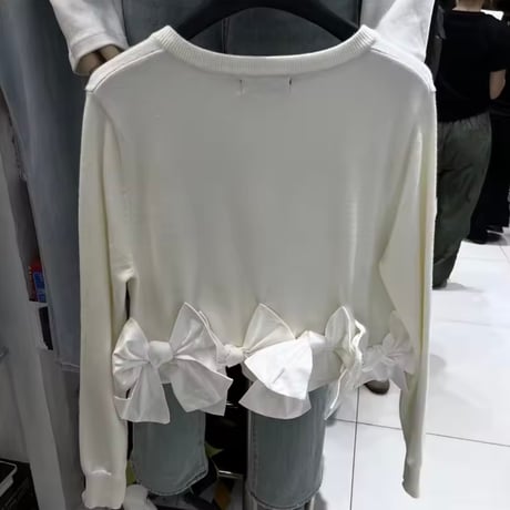 リボンステッチカーディガン 3色展開