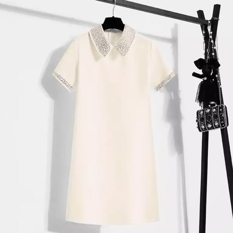 ビジューカラー ワンピース 2色展開