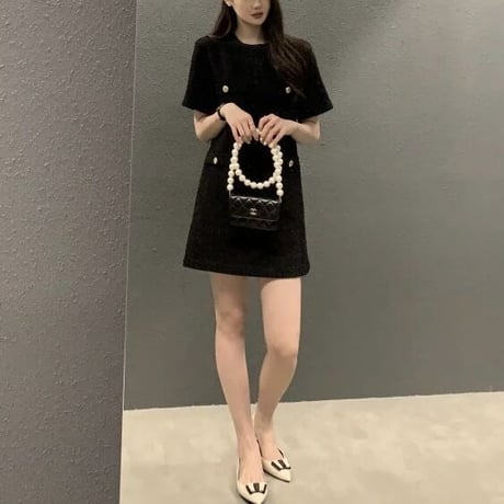 フレンチツイード ワンピース 3色展開
