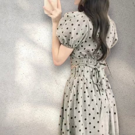 バックリボン ドットセットアップ