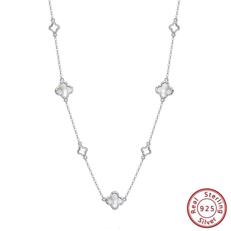 【Silver925】シェルフラワーネックレス 2色展開