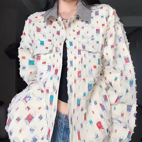 ミックスカラーステッチジャケット