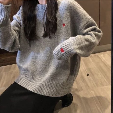 レッドハートポイント ニット 2色展開