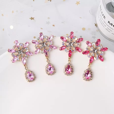 スノーフレークジュエリーピアス 2色展開