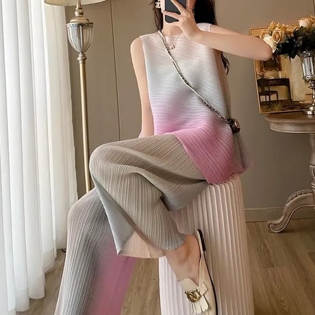 グラデーションプリーツ セットアップ