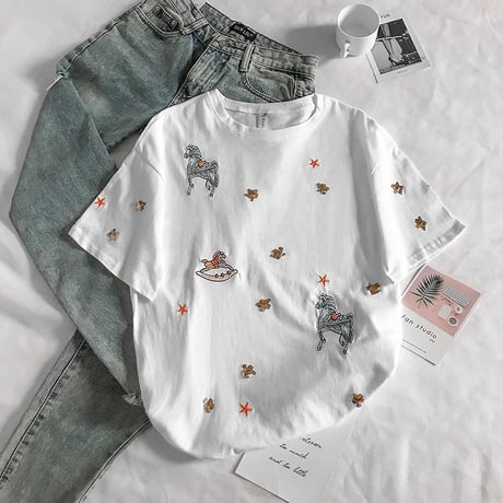 ホーススパンコールスターTシャツ 2色展開