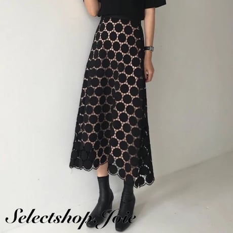 ドットレース スカート 2色展開