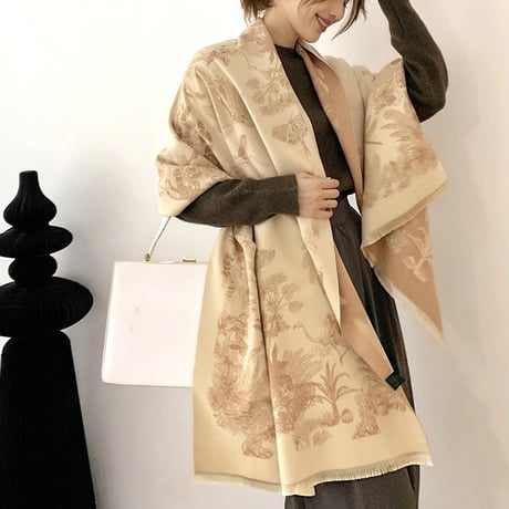 グラフィックデザイン ショール 5色展開