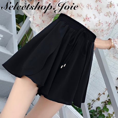 シフォンフェイクパンツスカート 3色展開