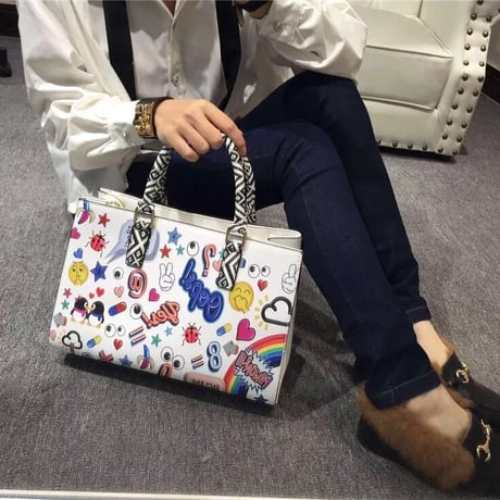 2wayカラフルグラフィック バッグ 2色展開