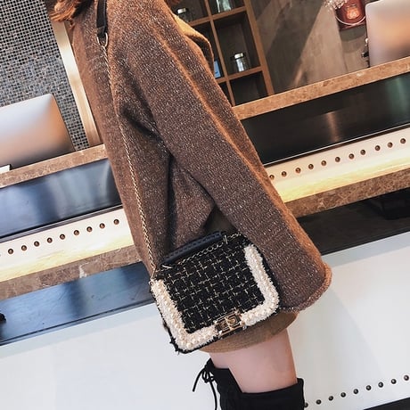 パールツイード チェーンバッグ 2色展開