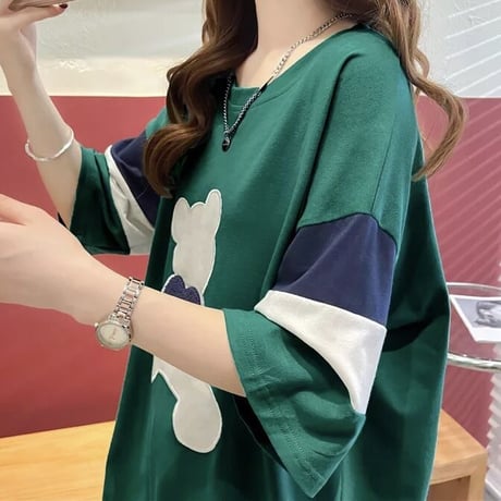 スリーブライン オーバーベアーTシャツ 3色展開