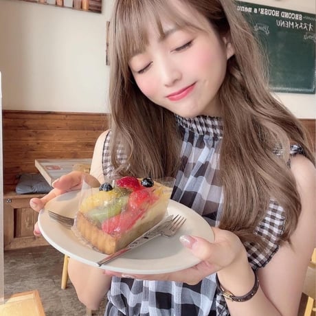 チェックロングワンピース