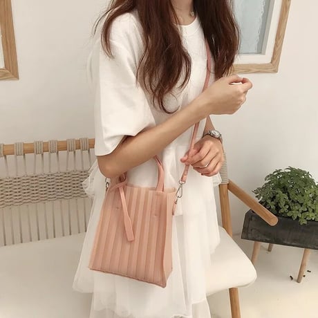 クリアストライプ バッグ 4色展開