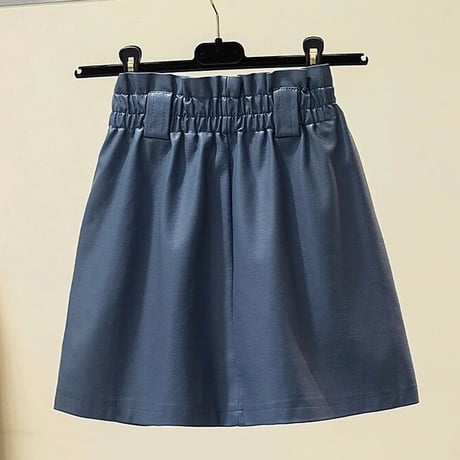 タグパッチワーク レザースカート 3色展開
