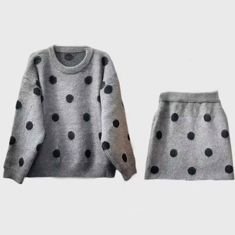 ドットニットセットアップ 2色展開