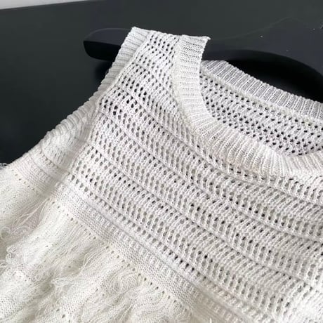 タッセルサマーニットトップス 4色展開