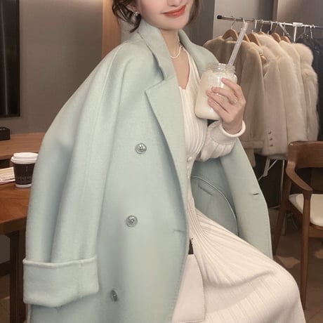 ウエストマーク リブニットワンピース 2色展開
