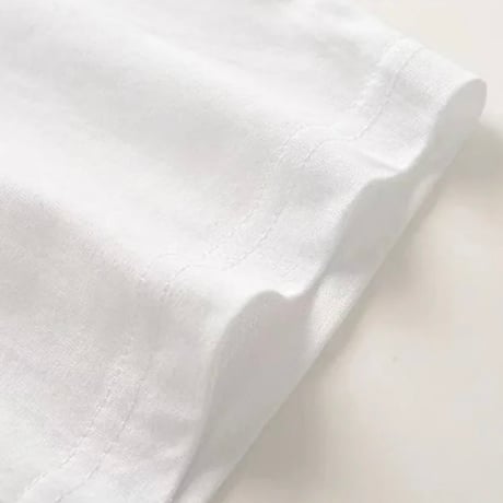 ブルーデザイン コットンTシャツ