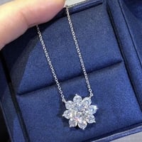 クリスタルフラワー ジルコニアネックレス