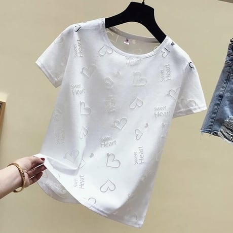 ハートシースルー Tシャツ 4色展開