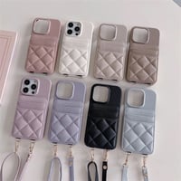 カードケース キルティングストラップiPhoneケース 8色展開