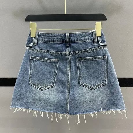 スターステッチ デニムスカート 2色展開